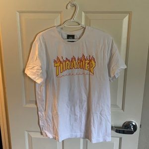 Thrasher white shirt! Slightly worn but good!